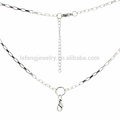 New arrival stainless steel 18''+2'' silver rectangle floating charms locket pendant necklace jewelry for men and women